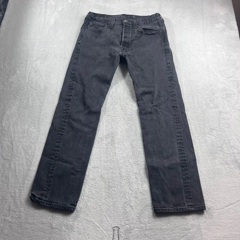 True Religion Geno Relaxed Slim Black Denim Jeans Mens Size 38